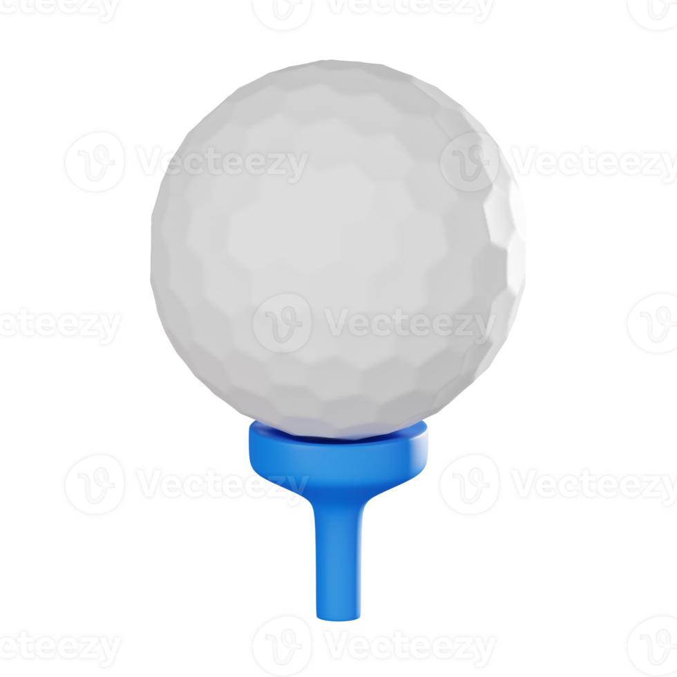 Tee off in style, Detailed golf ball for Sports Designs. 3D render png