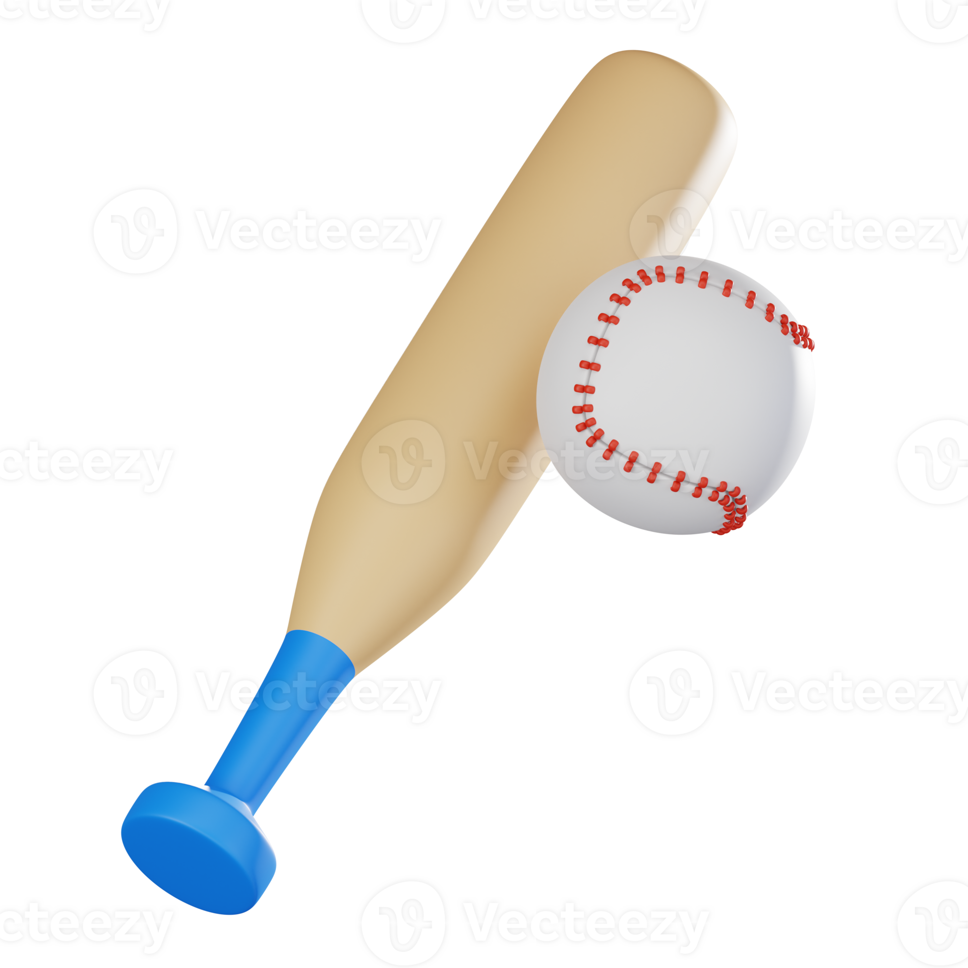 Baseball Bat and Ball for Sports Enthusiasts. 3D Render 46553543 PNG 