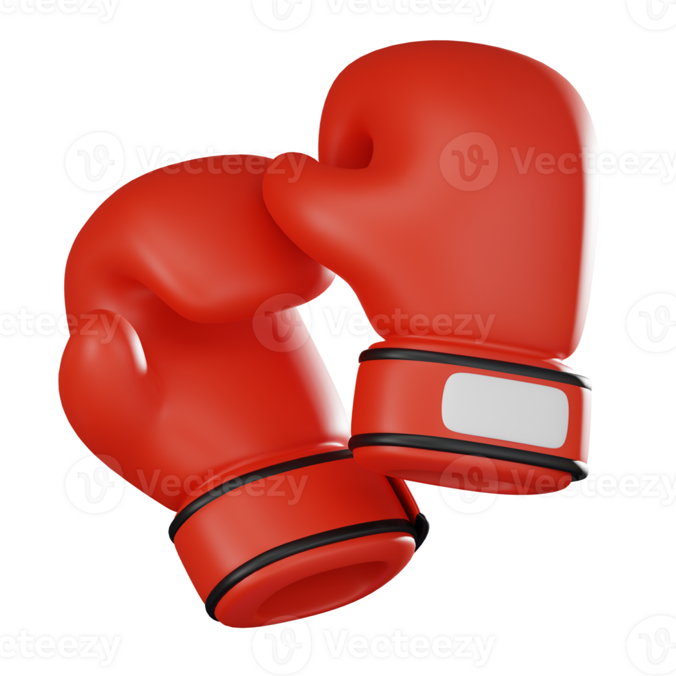 Power Punch of Boxing Glove, Icon of Athleticism and Strength. 3D Render png
