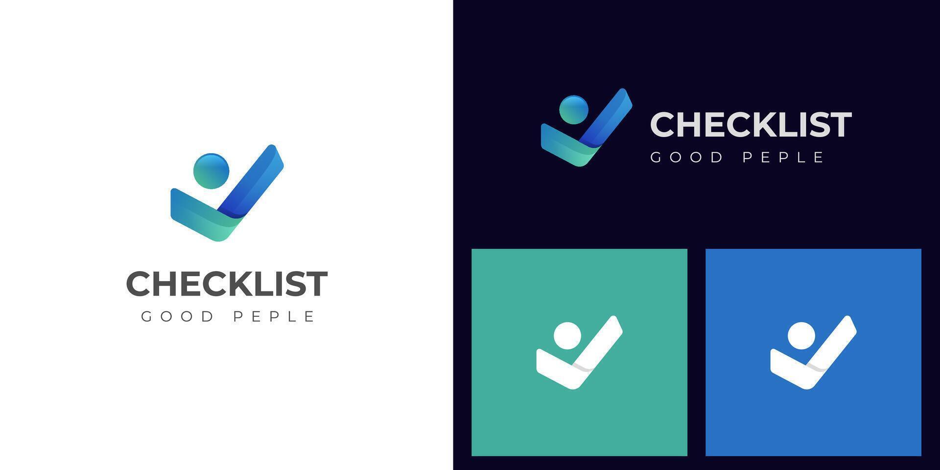 People Check business success Logo icon design. human good service icon symbol. analysis health check logo element for coach logo symbol vector