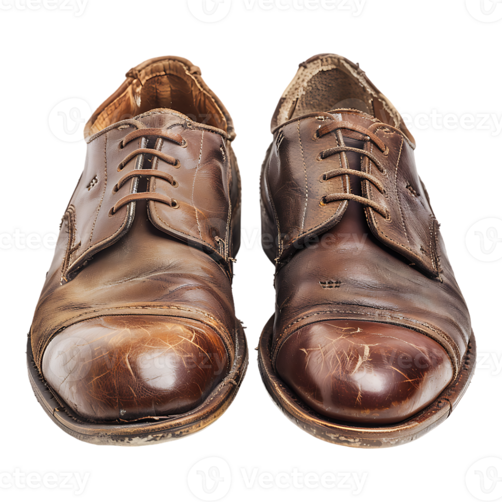 Leather Shoes Pair on Transparent Background png