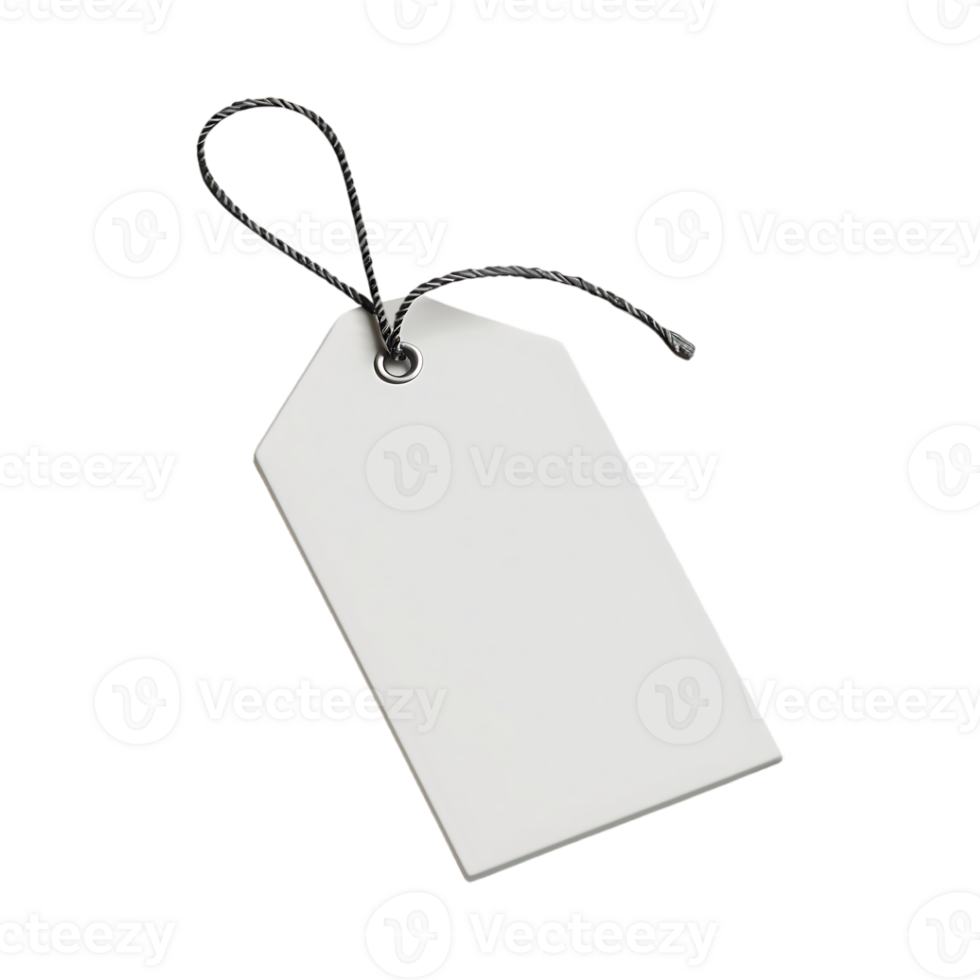 Blank Price Tag on Transparent Background png