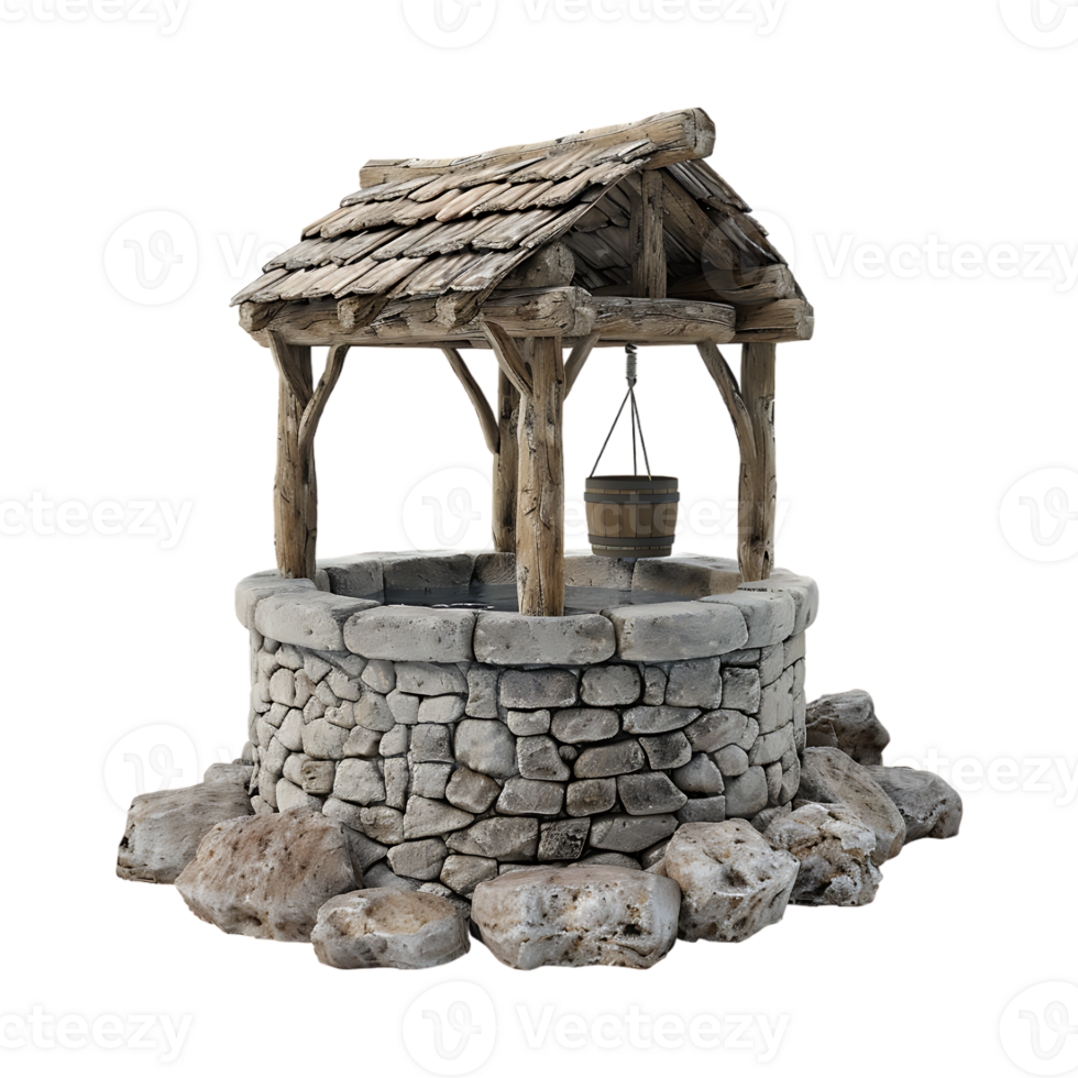 Water Well on Transparent Background png