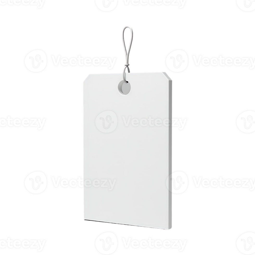 Blank Price Tag on Transparent Background png