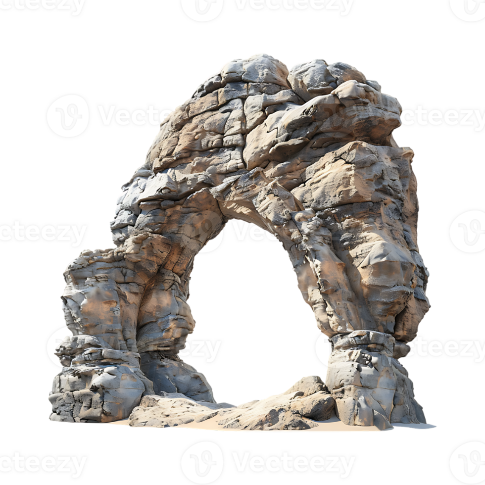 Dessert Rock Arch on Transparent Background png