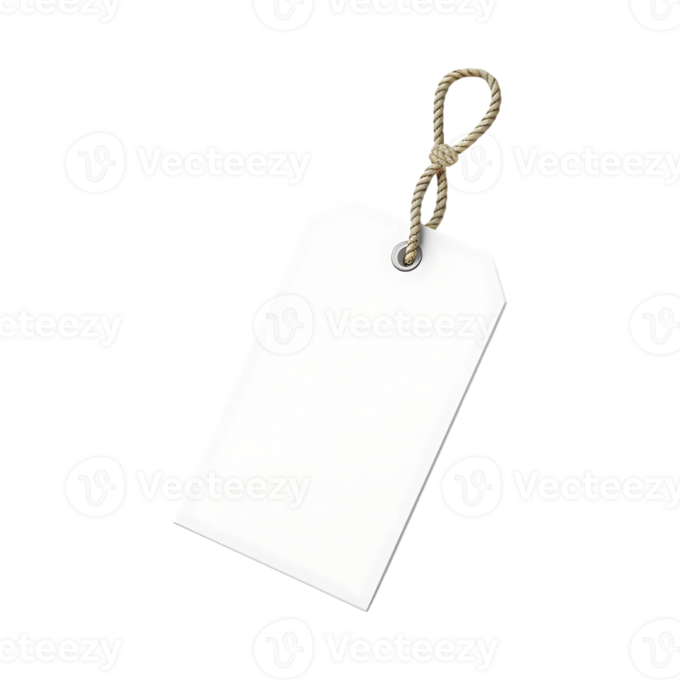 Blank Price Tag on Transparent Background png