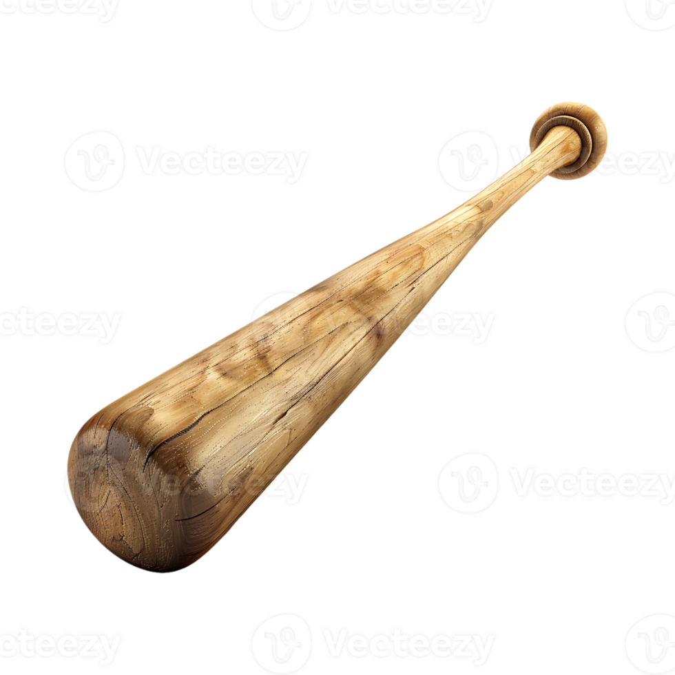 Baseball Wooden Bat on Transparent Background png