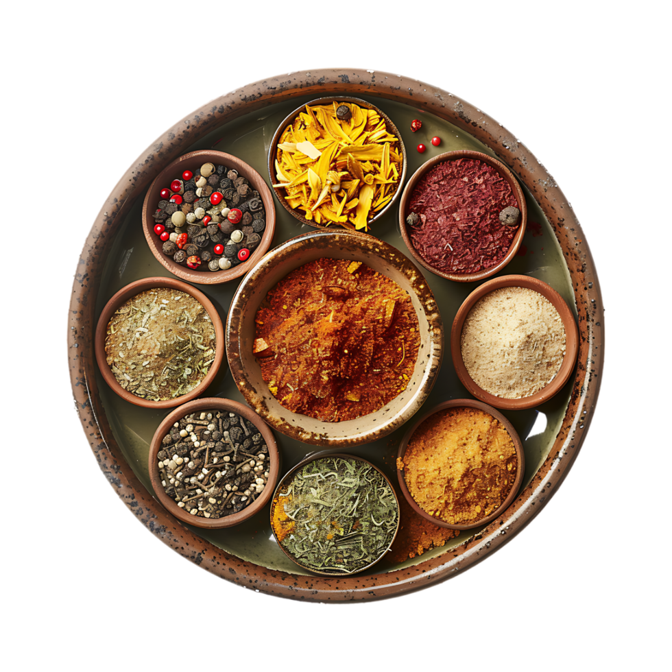 Bowl Full of Spices on Transparent Background png