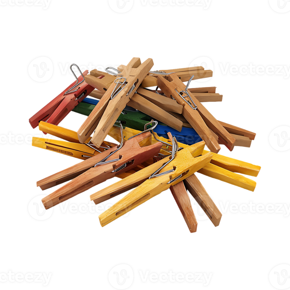 Clothes Pegs on Transparent Background 46553859 PNG