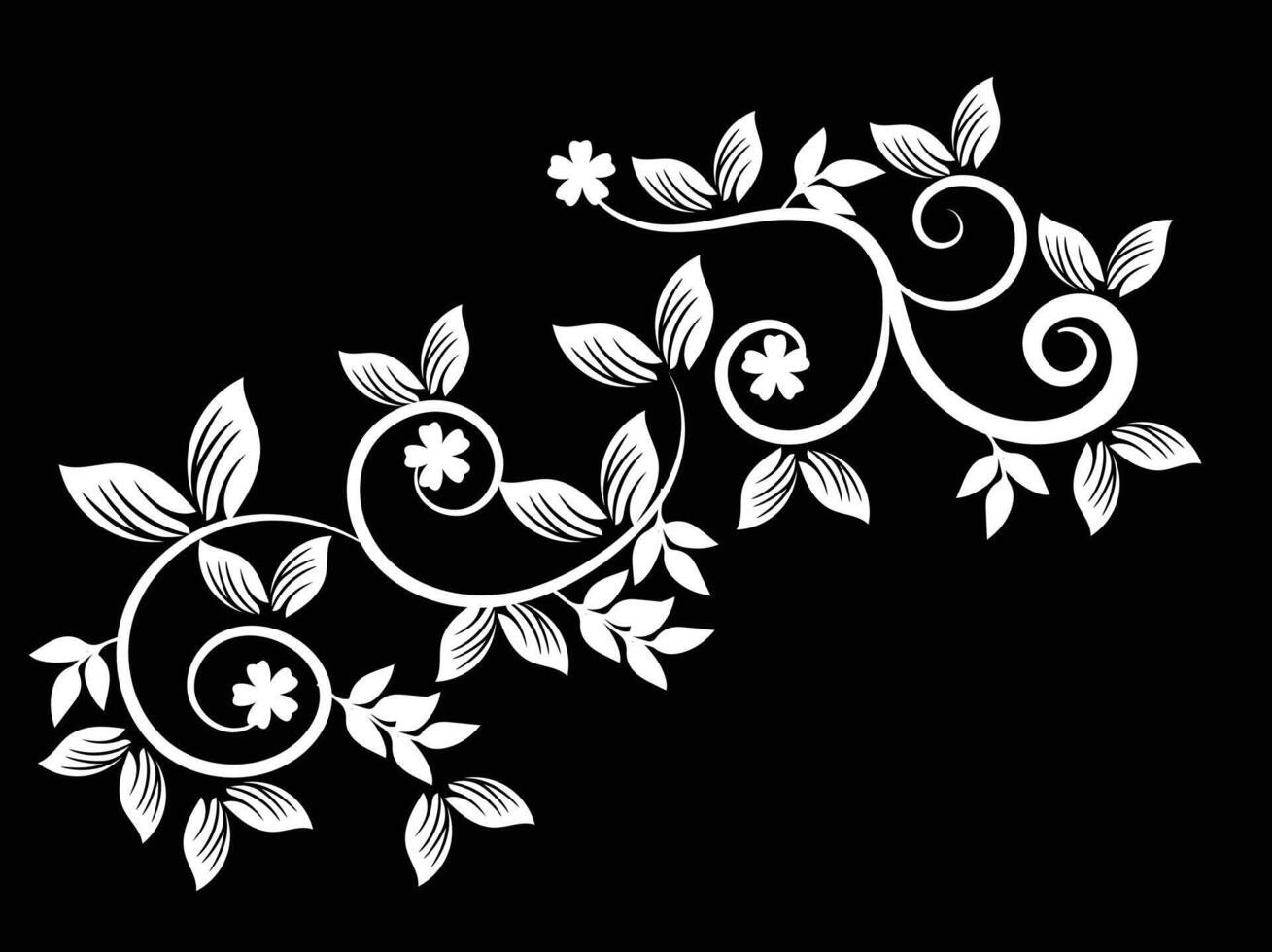 Hand drawn engraving floral background vector