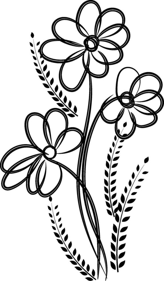 mano dibujado grabado floral antecedentes vector