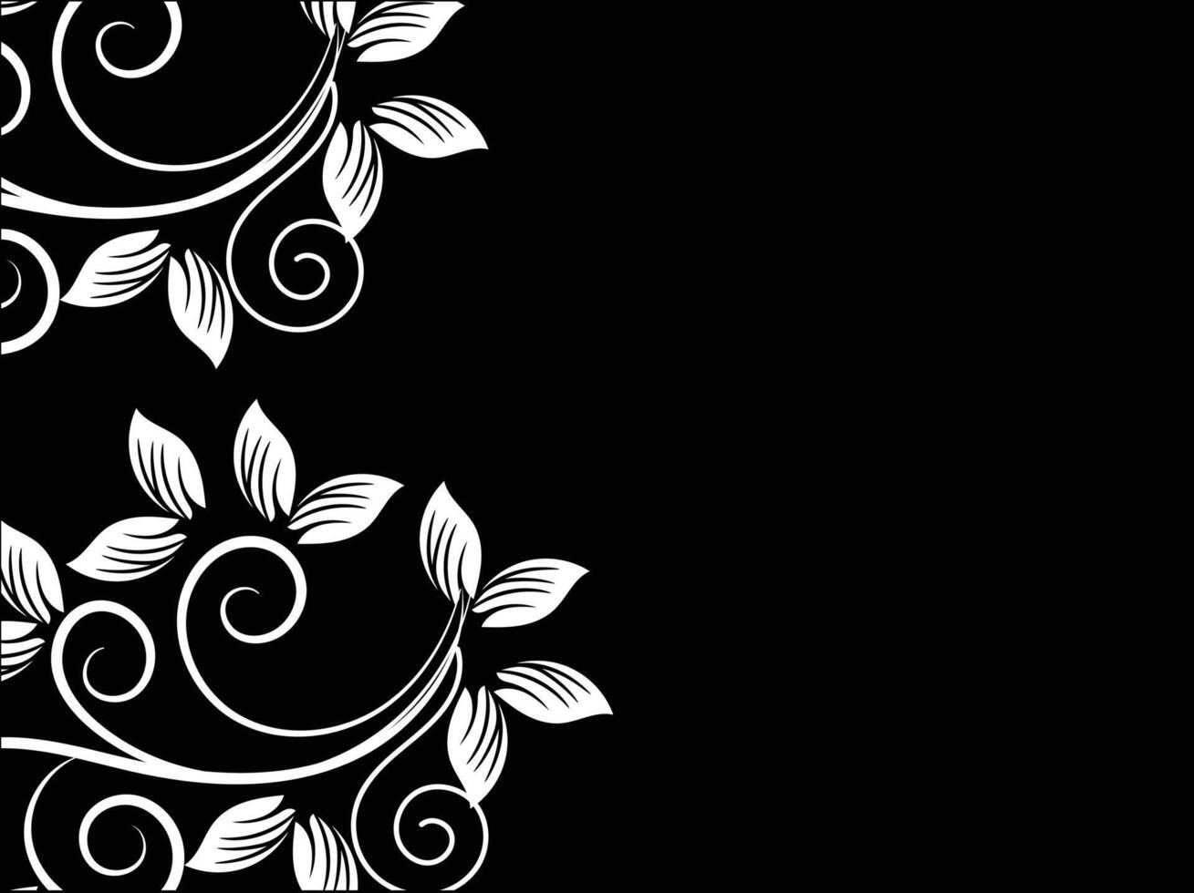 Hand drawn engraving floral background vector