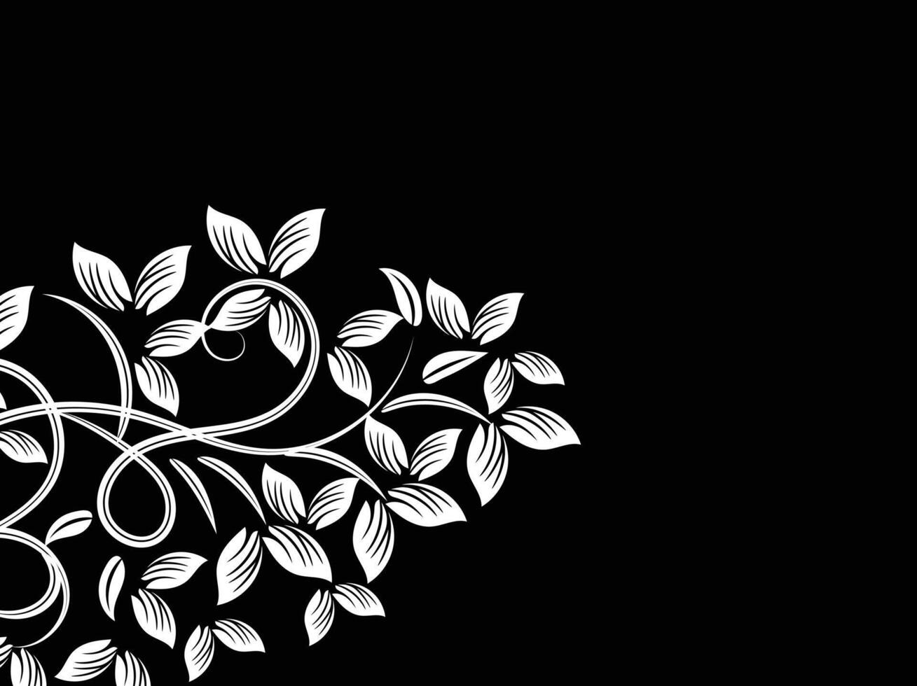 Hand drawn engraving floral background vector