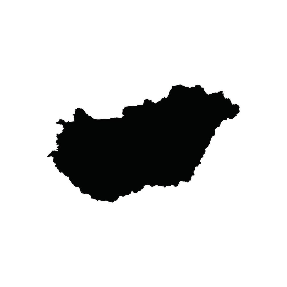 Hungary map icon vector