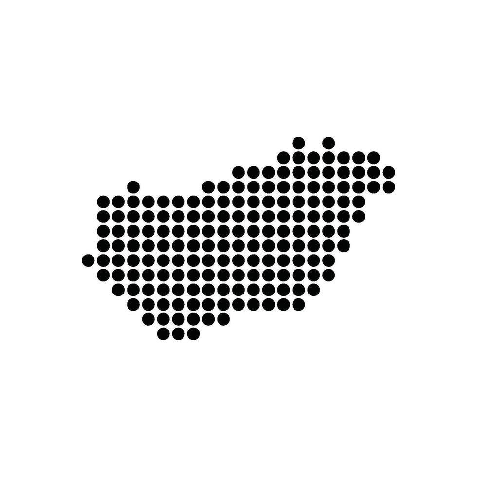 Hungary map icon vector