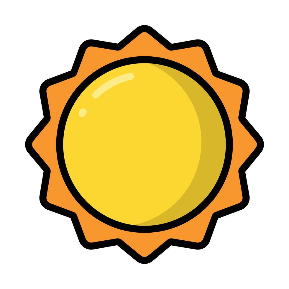 Simple Sun colorful icon Illustration. The icon illustration can be used for websites, print templates, presentation templates, illustrations, etc vector