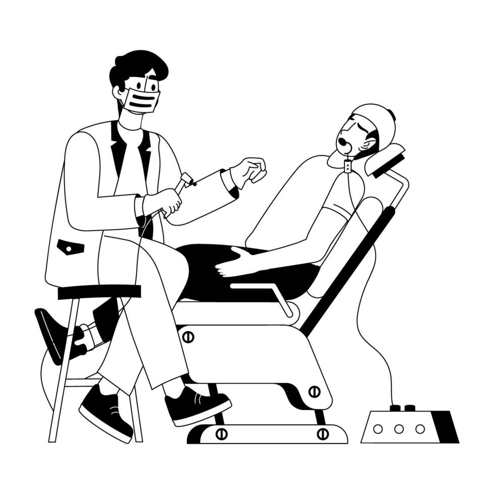 Check out this flat illustration of dental surgery vector