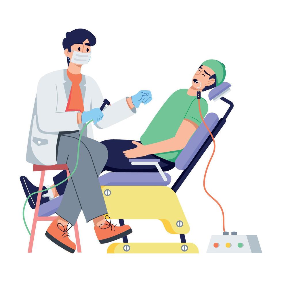 Check out this flat illustration of dental surgery vector