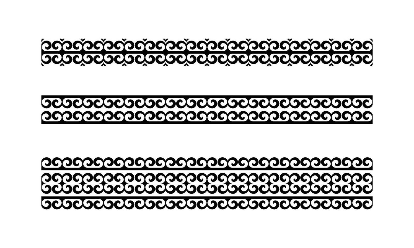 Ethnic border ornament set. Geometric ethnic oriental seamless pattern collection. Stripe illustration. Native American Mexican African Indian tribal. Design border, textile, fabric, carpet. vector