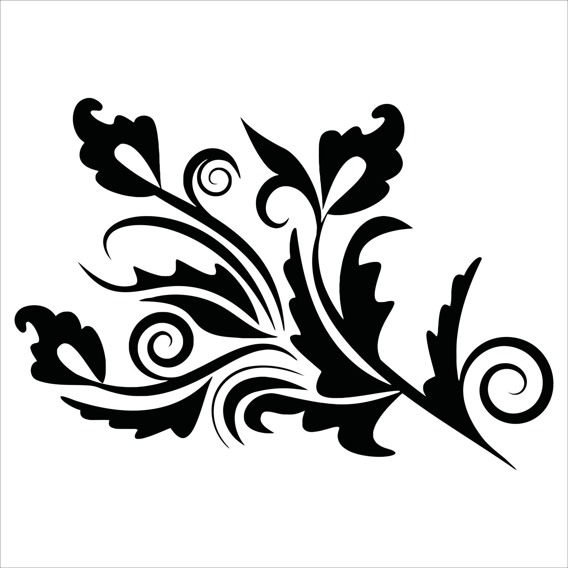 a black and white floral design on a white background 46555276 Vector