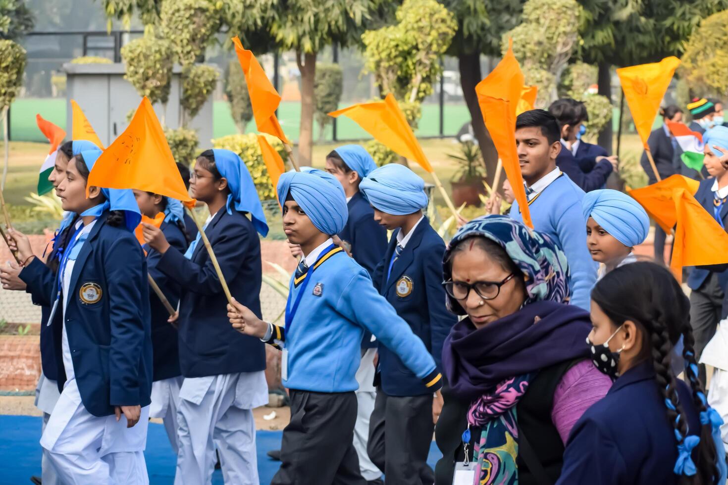 Delhi, India - December 26 2023 - Veer Bal Diwas commemorates the martyrdom of the four sons of tenth and last Sikh Guru Gobind Singh, In Jan 2021 PM Modi announced Dec 26 observed as Veer Bal Diwas photo