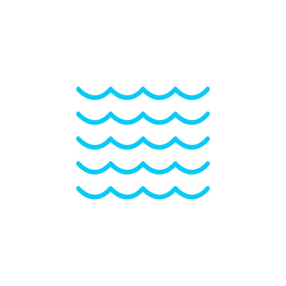 Water Wave icon. vector