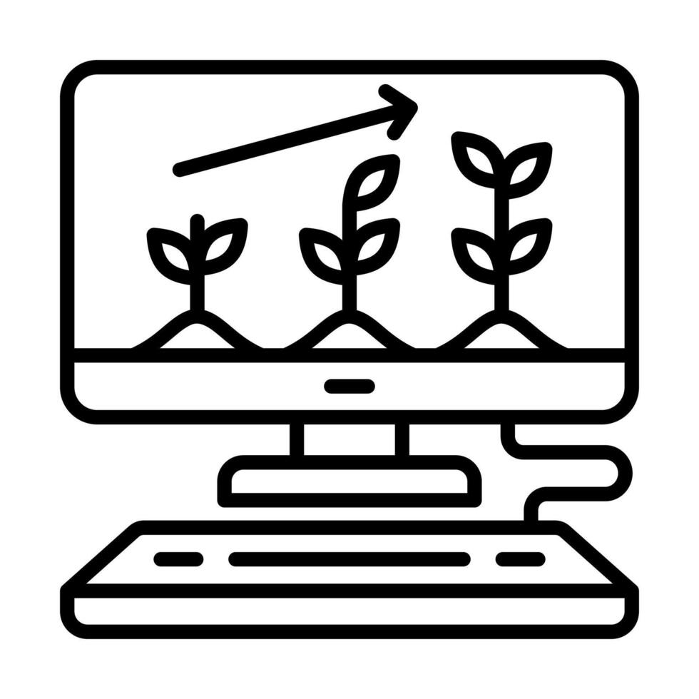 Plant Growth Monitoring icon illustration vector