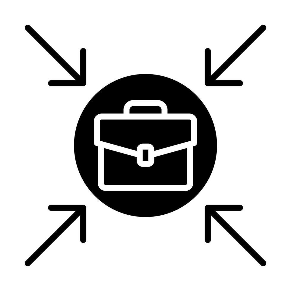 Job Central icon line illustration vector