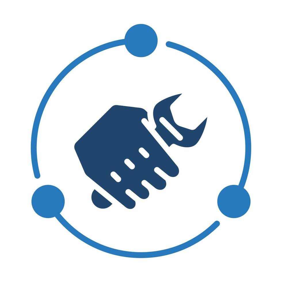 Work Connect icon line illustration vector