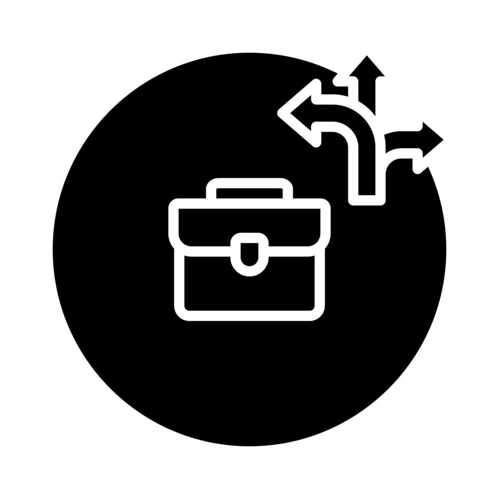 Work Pathway icon line illustration vector