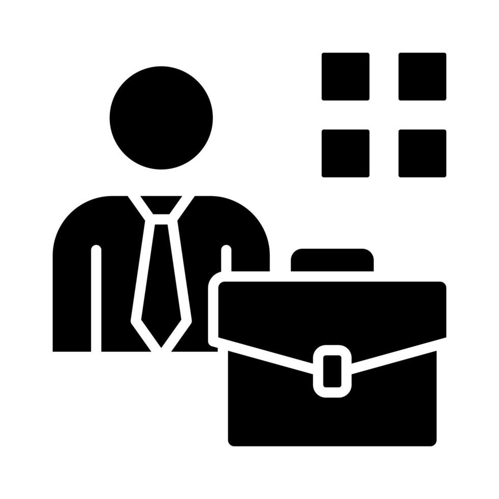 Employment Grid icon line illustration vector