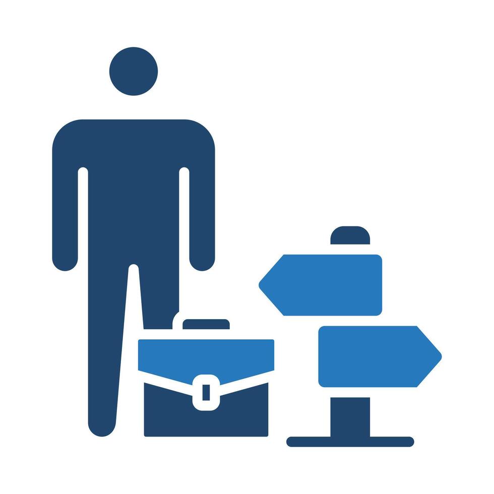 Career Pathway icon line illustration vector