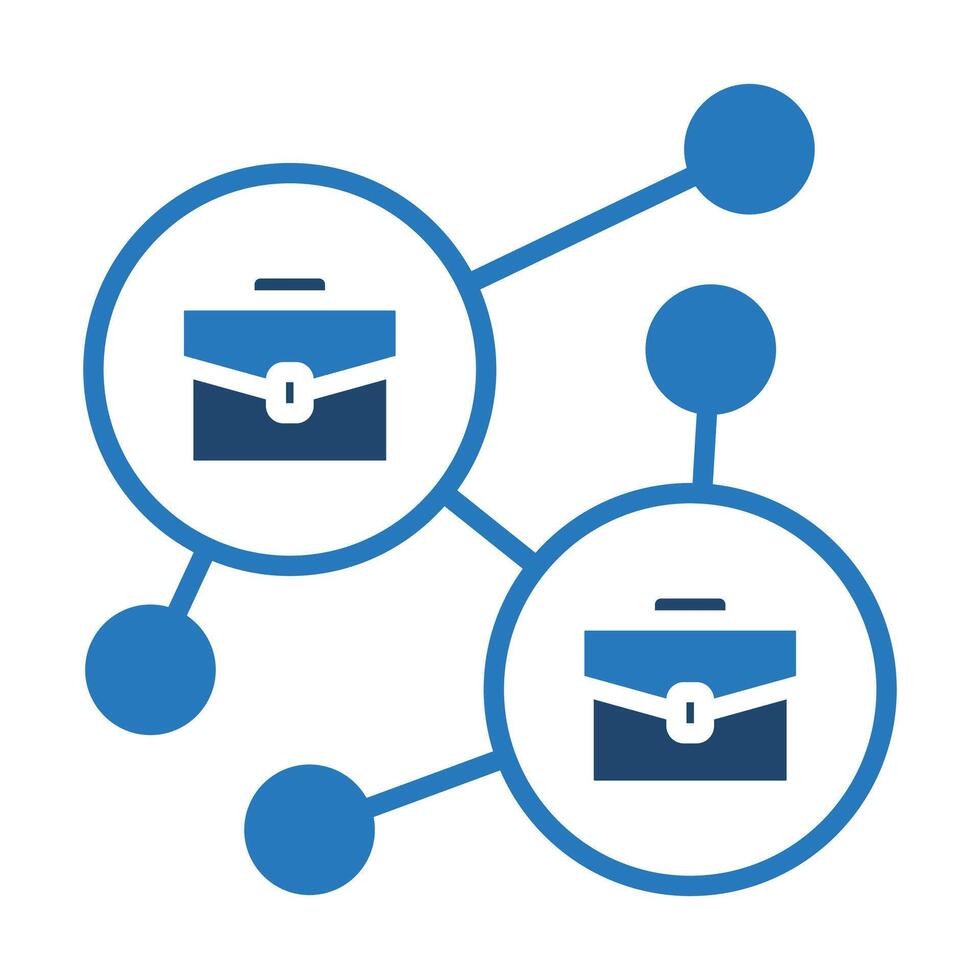 Job Network icon line illustration vector