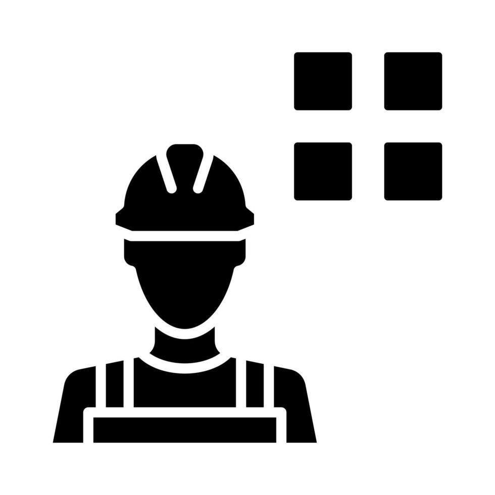 Labor Grid icon line illustration vector