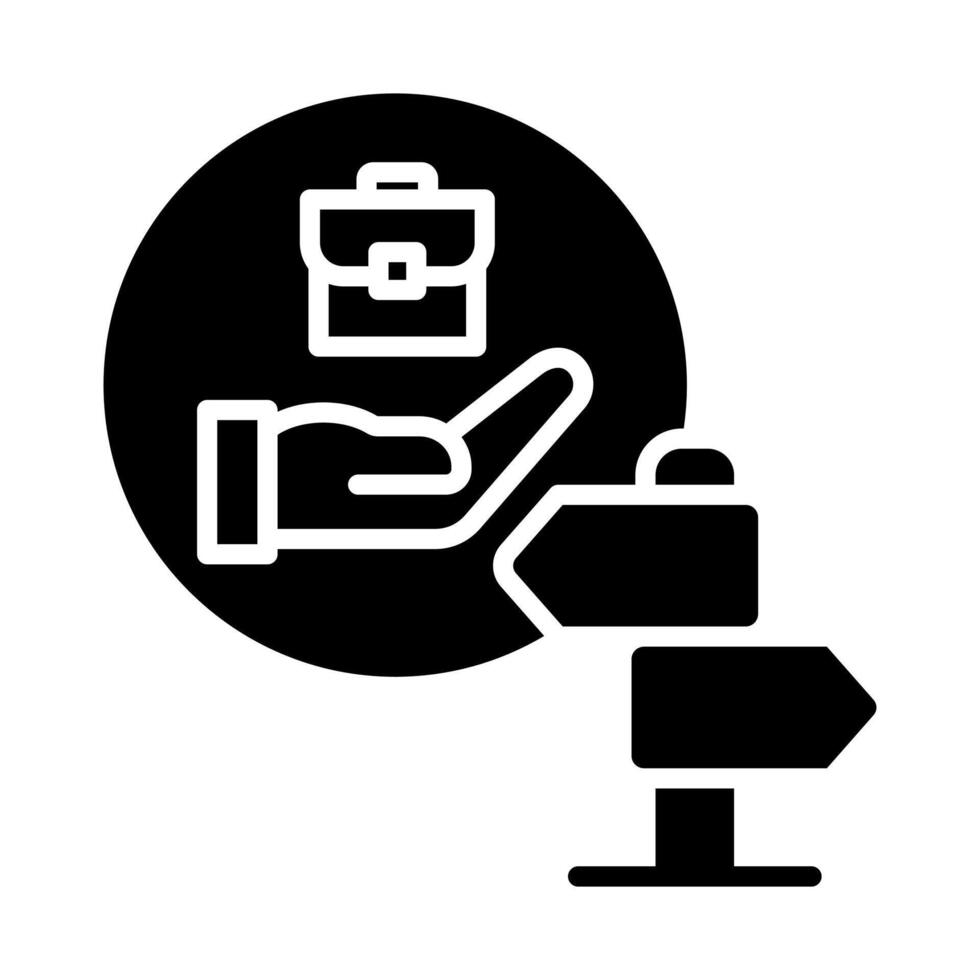 Job Pathway icon line illustration vector