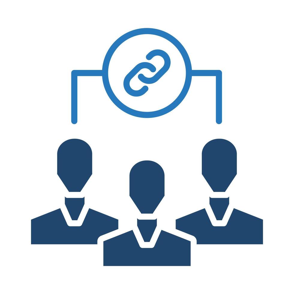 Team Link icon line illustration vector