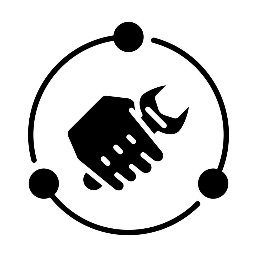 Work Connect icon line illustration vector