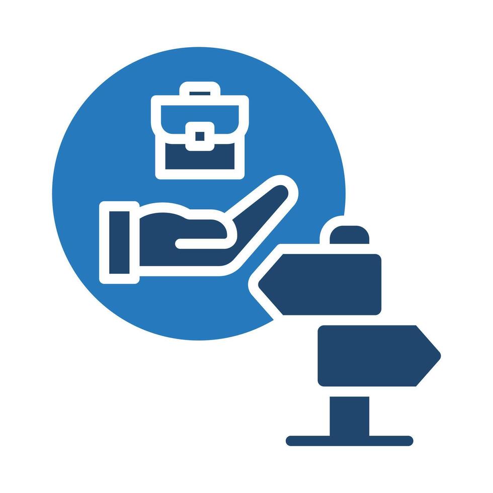 Job Pathway icon line illustration vector