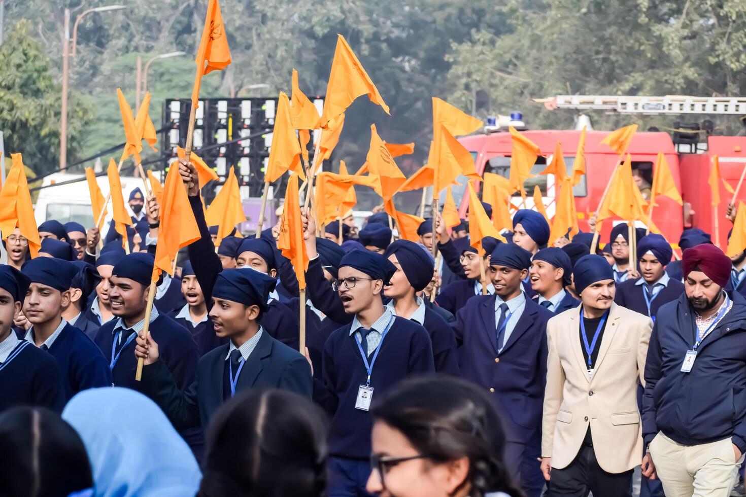 Delhi, India - December 26 2023 - Veer Bal Diwas commemorates the martyrdom of the four sons of tenth and last Sikh Guru Gobind Singh, In Jan 2021 PM Modi announced Dec 26 observed as Veer Bal Diwas photo