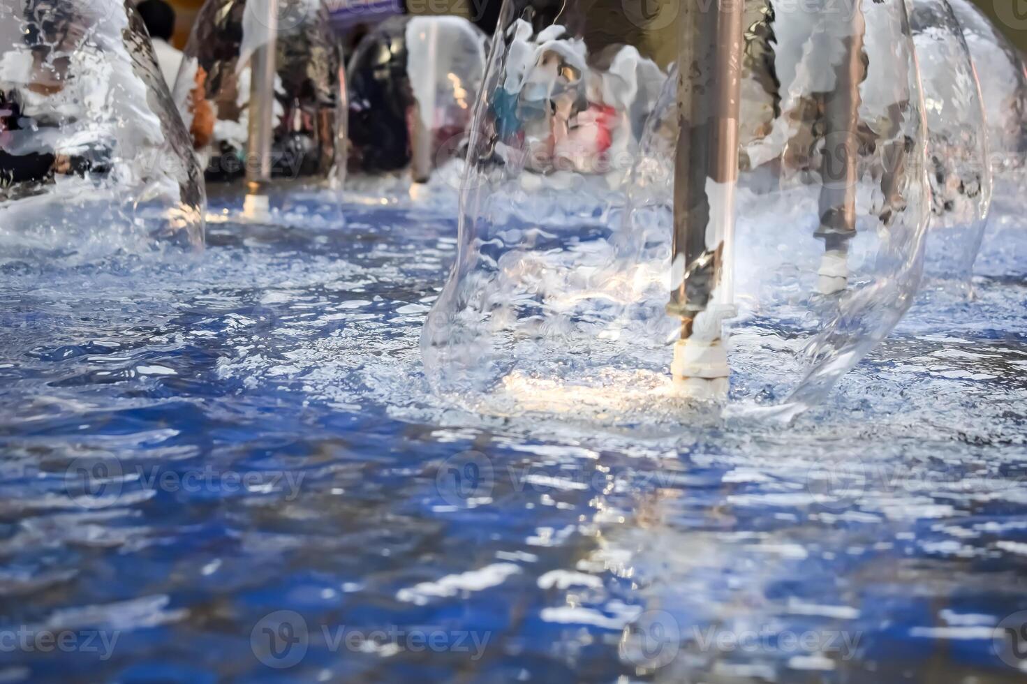 Fountain in the complex of Bharat Mandapam formally known as Pragati Maidan in Delhi India, working fountain in the Bharat Mandapam complex, water in the fountain, fountain in the Bharat Mandapam Park photo