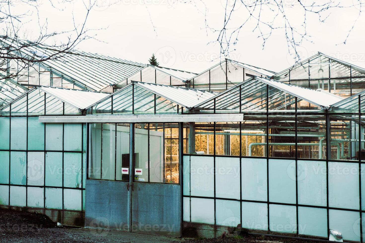 South Iceland, 2023 - Tomato greenhouse building from outside.Fridheimar - visitors friendly tomato farm.Famous travel destination on golden circle route photo