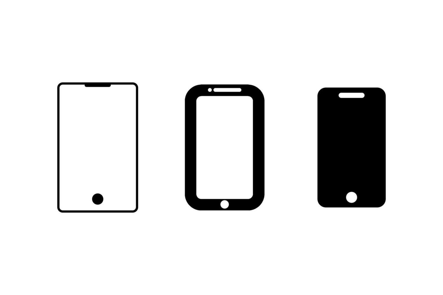 Smartphone silhouette background icon illustration template isolated vector