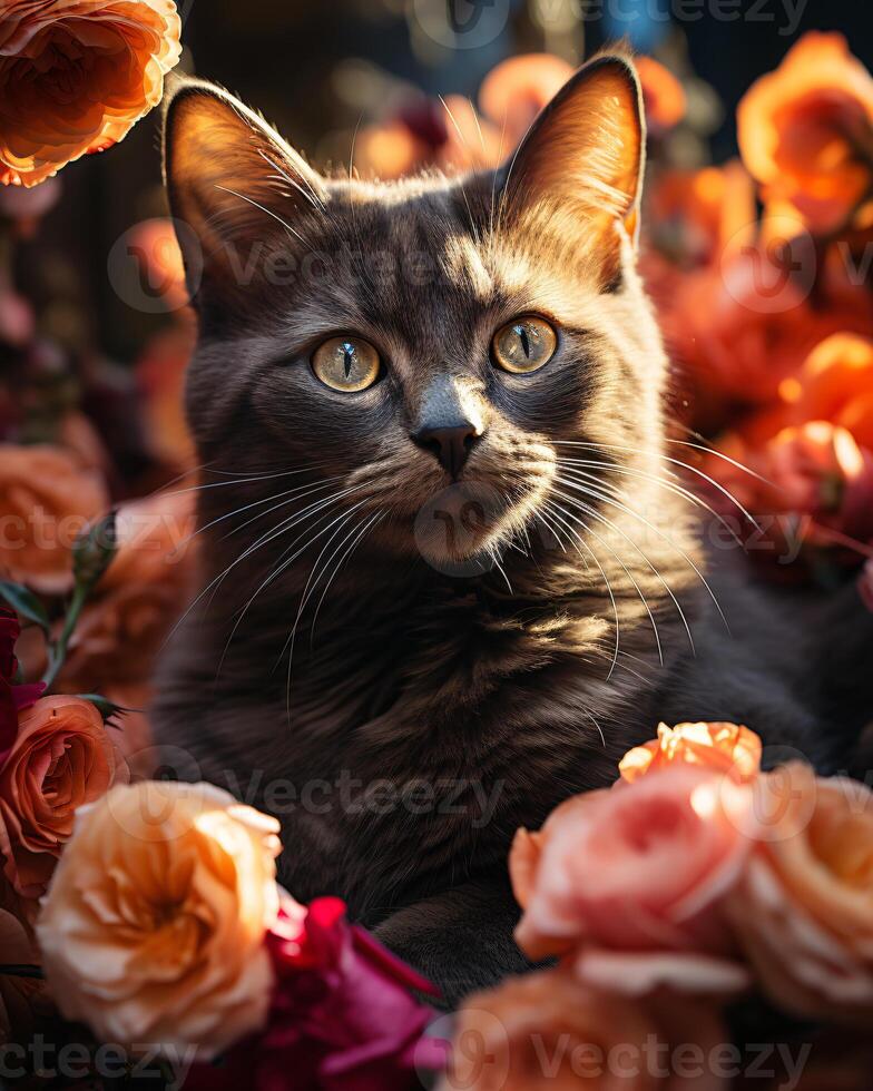 masterpiece HD quality pet photography for international cat day. photo