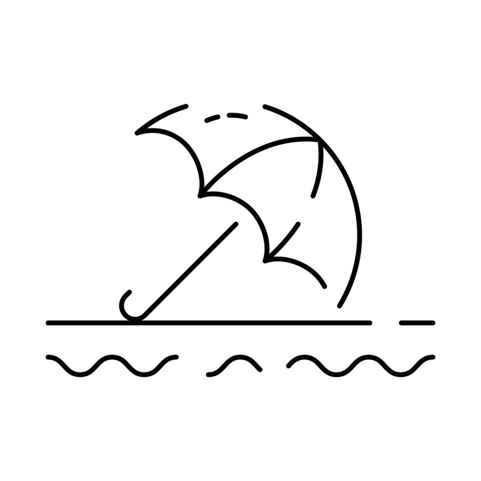 Sun Protection Related Line Icon. Icons as Sunscreen, Sunglasses, UV rays exposure time and more. Summer vacation. vector