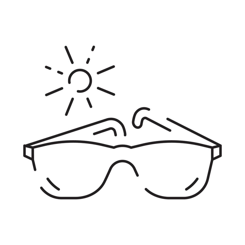 Sun Protection Related Line Icon. Icons as Sunscreen, Sunglasses, UV rays exposure time and more. Summer vacation. vector