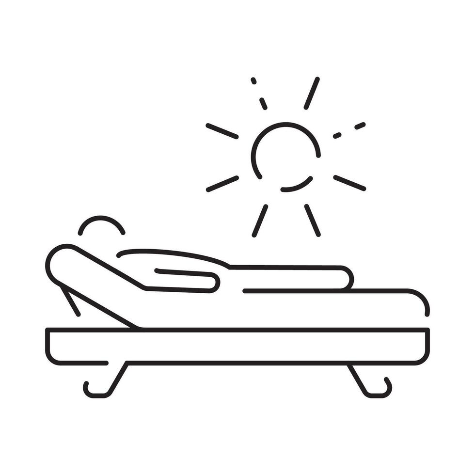 Sun Protection Related Line Icon. Icons as Sunscreen, Sunglasses, UV rays exposure time and more. Summer vacation. vector