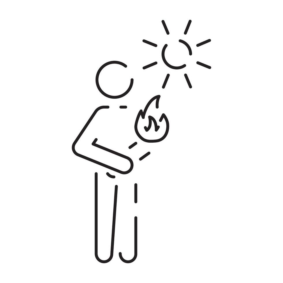 Sun Protection Related Line Icon. Icons as Sunscreen, Sunglasses, UV rays exposure time and more. Summer vacation. vector