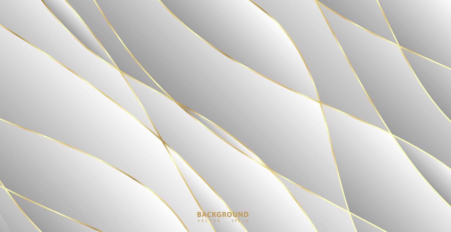 Abstract background with gold waves. Luxury paper cut background, golden pattern, halftone gradients, cover template, geometric shapes, modern minimal banner. 3d illustration. vector