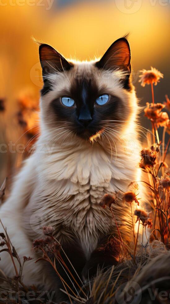 obra maestra hd calidad mascota fotografía para internacional gato día. foto
