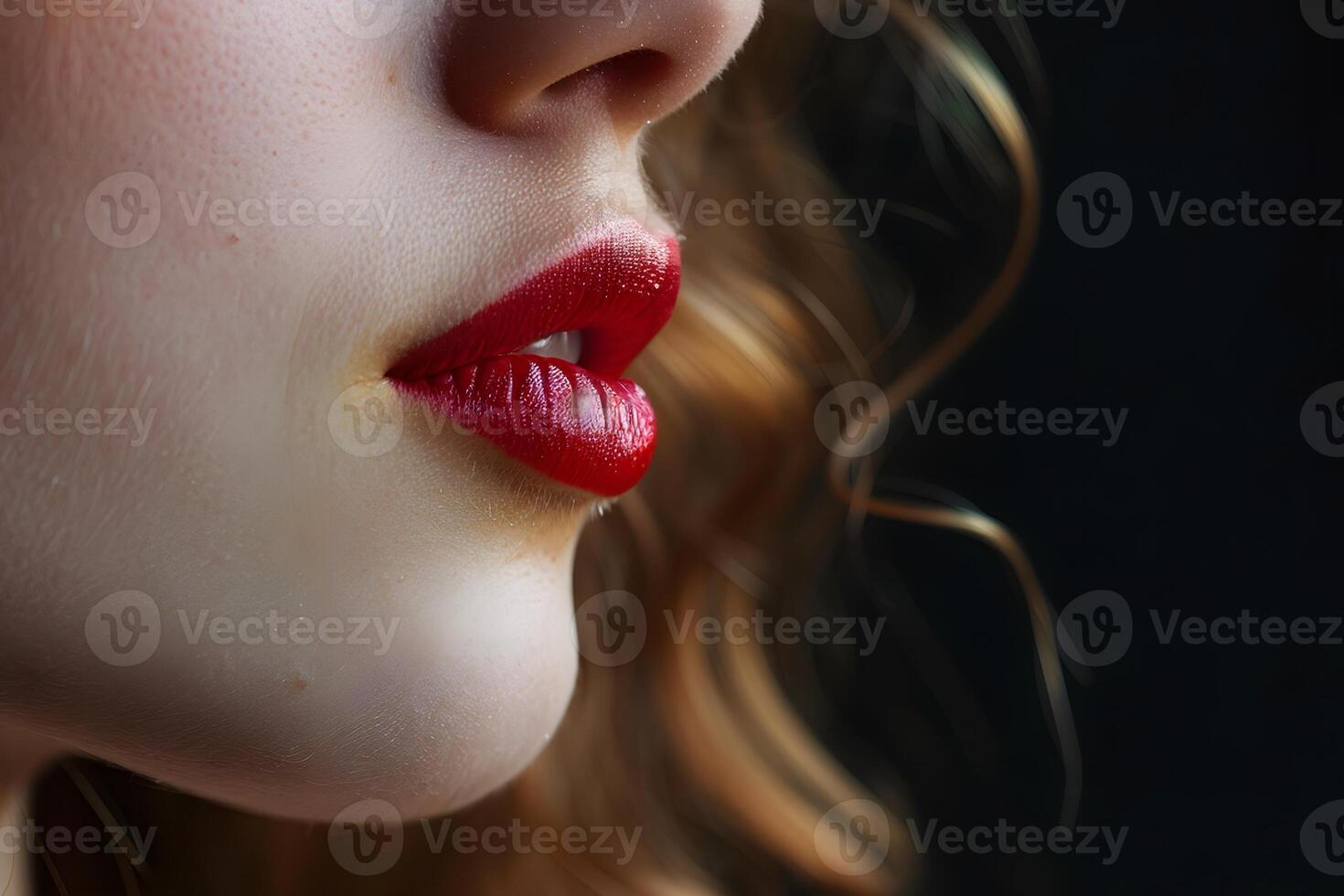 Partial image of a person blurred face photo
